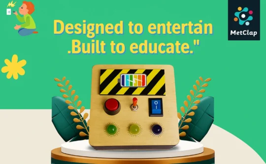 Metclap - Basic LED Busy Board for Toddlers - Aplus 4