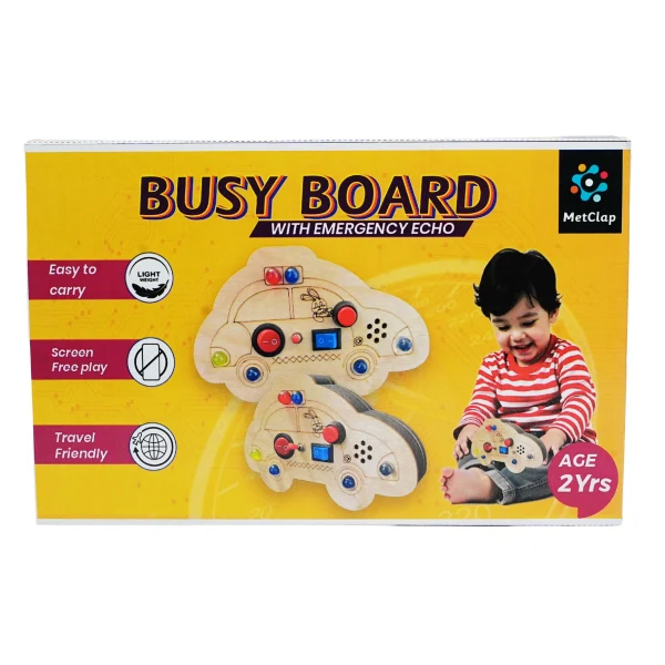 Car Shaped Busy Board for Toddlers – Screen-Free Fun & Learning Adventure, Best Car-Shape Busy Board