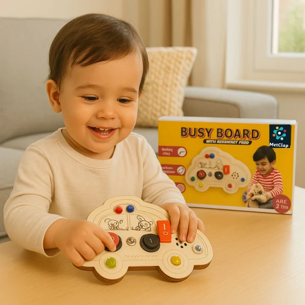 Car Shaped Busy Board for Toddlers – Screen-Free Fun & Learning Adventure, Best Car-Shape Busy Board