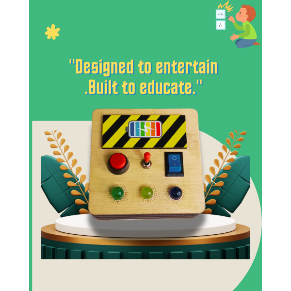 Basic LED Busy Board for Toddlers - Safe, Interactive and Ultimate Toy For Kids