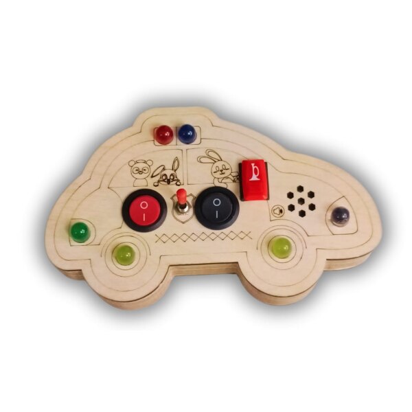 Car Shaped Busy Board for Toddlers – Screen-Free Fun & Learning Adventure, Best Car-Shape Busy Board