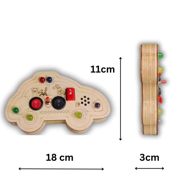 Car Shaped Busy Board for Toddlers – Screen-Free Fun & Learning Adventure, Best Car-Shape Busy Board