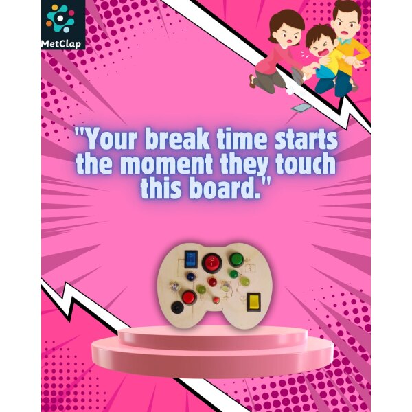 Interactive Joystick Busy Board for Toddlers – Screen-Free Fun And Ultimate Busy Board