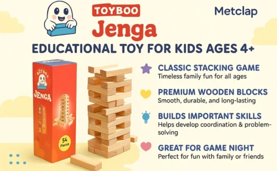 Metclap - TOYBOO Jenga Wooden Blocks - A plus 2