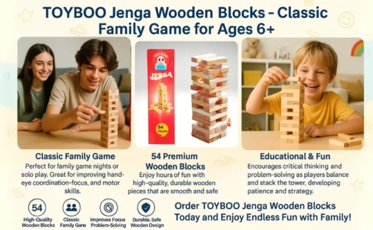 Metclap - TOYBOO Jenga Wooden Blocks - A plus 3