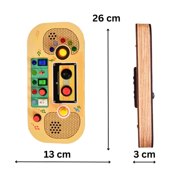 Metclap Juke Box Busy Board – Musical Sensory Toy with Bluetooth Speaker & Switches - Image 2