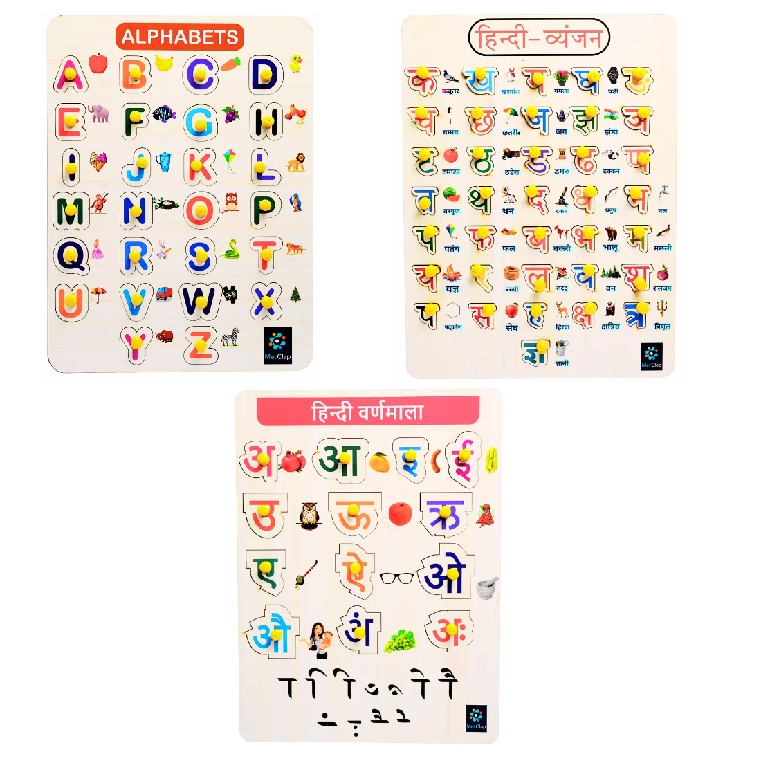 Metclap - Alphabet and Hindi Puzzle Set 2